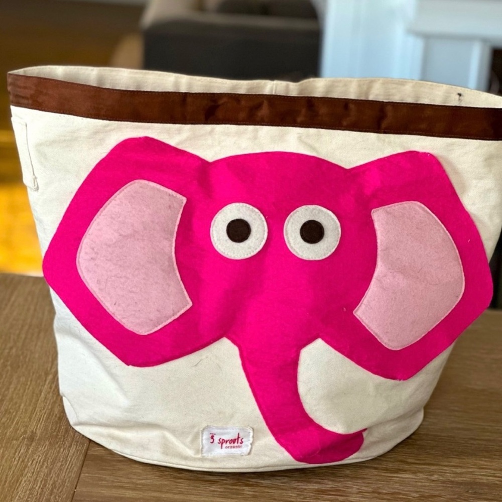 3 Sprouts Organic elephant Hamper/ toy bin storage